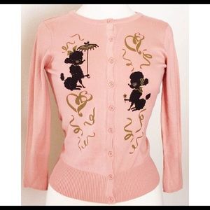 Miss Ladybug- Pink poodle sweater